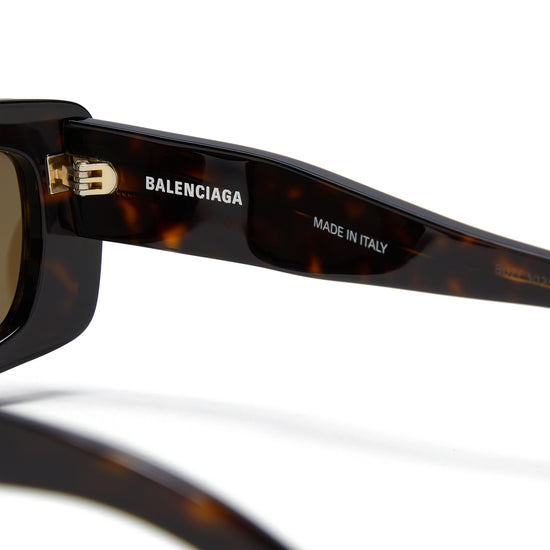 Balenciaga Oversize Rectangle Sunglasses (Havana/Brown)