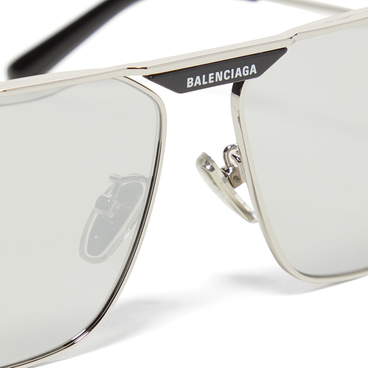 Balenciaga Tag 2.0 Navigator Sunglasses (Silver)