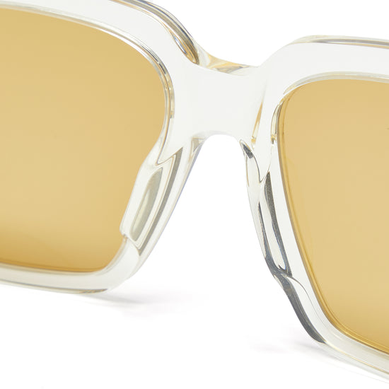 Bottega Veneta Soft Recycled Acetate Square Sunglasses (Yellow)
