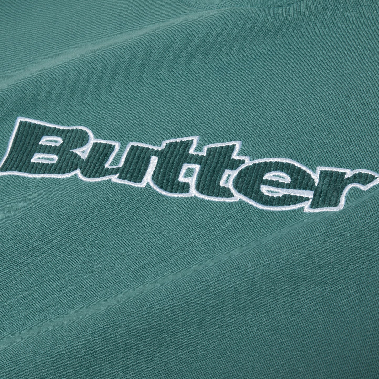 Butter Goods Cord Logo Crewneck Sweatshirt (Jungle Wood)