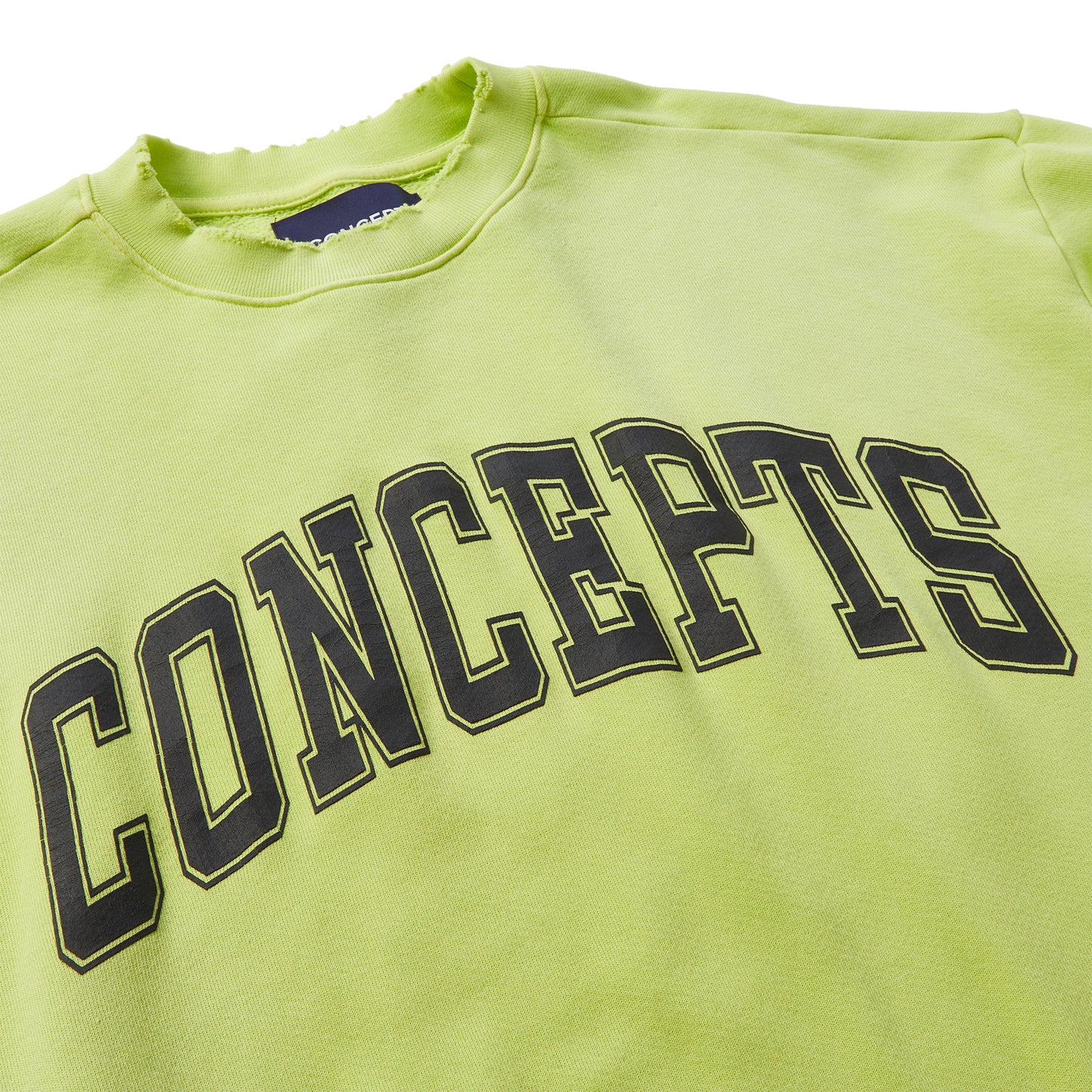 CNCPTS Distressed Crewneck (Washed Yellow Aurora)