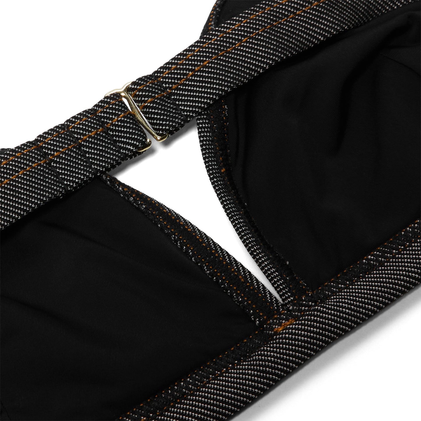 Tropic of C Raw Denim Fixed Triangle Top (Black)