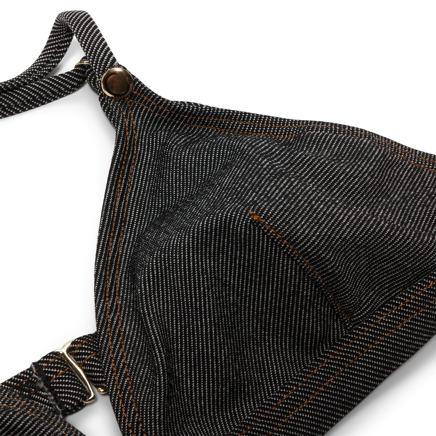 Tropic of C Raw Denim Fixed Triangle Top (Black)
