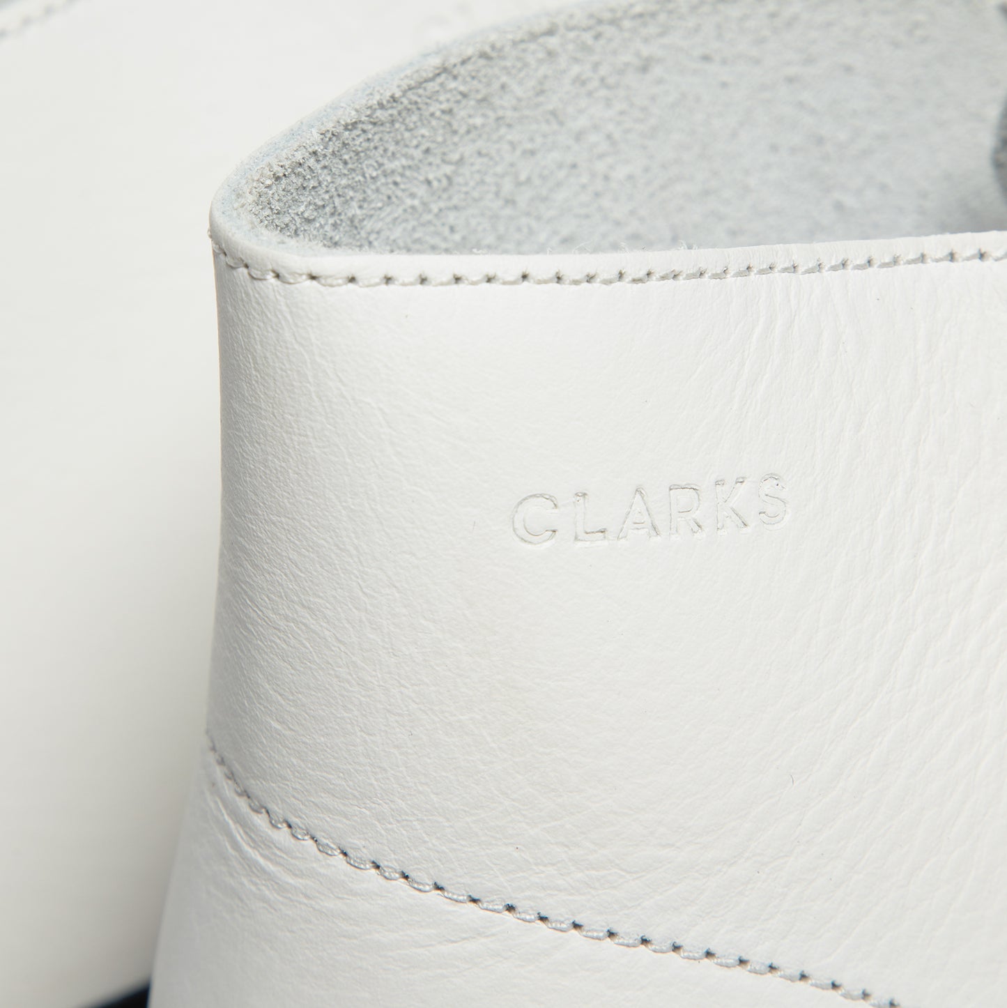 Clarks Womens Desert Galosh (White Leather)