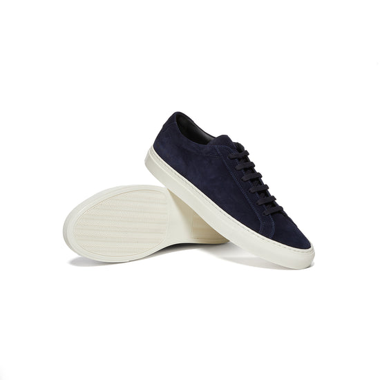 Common Projects Achilles in Waxed Suede (Navy)