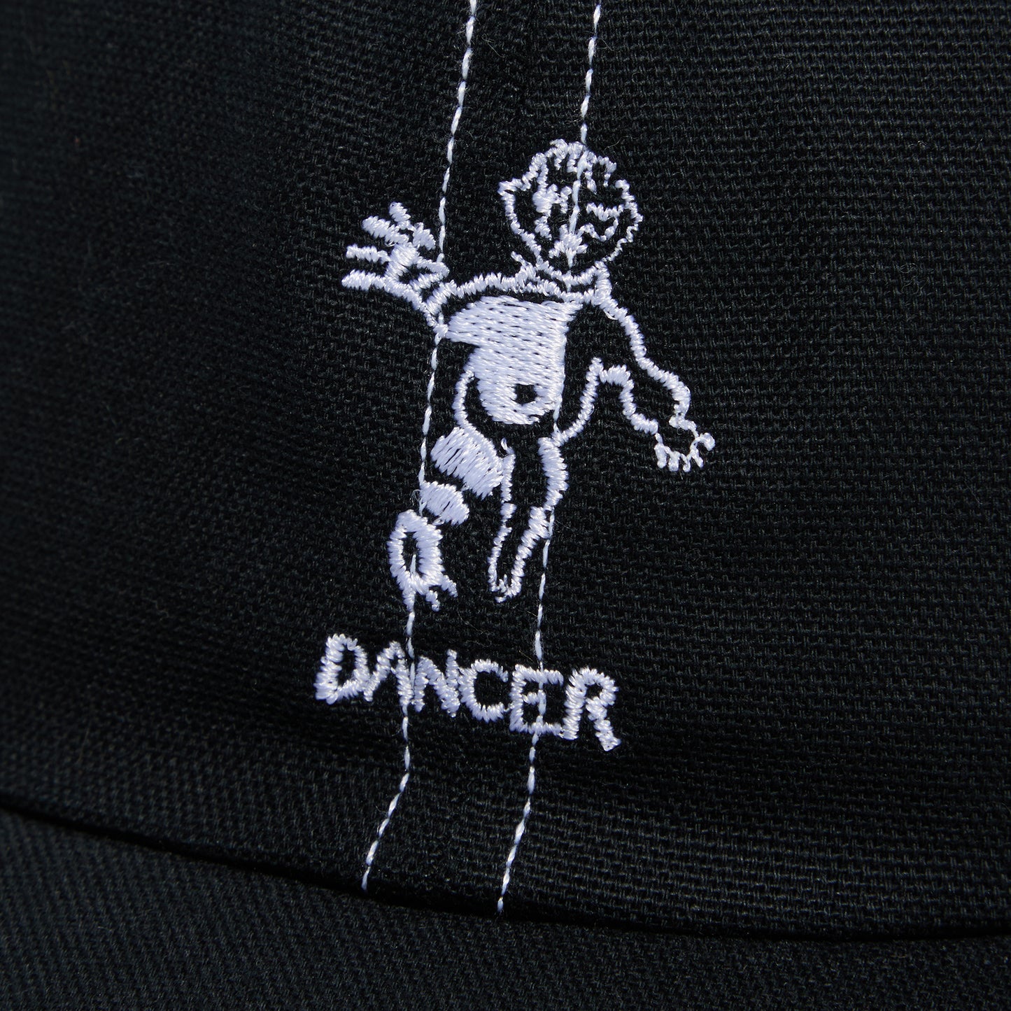 Dancer OG Logo Dad Cap (Black/White Stitch)