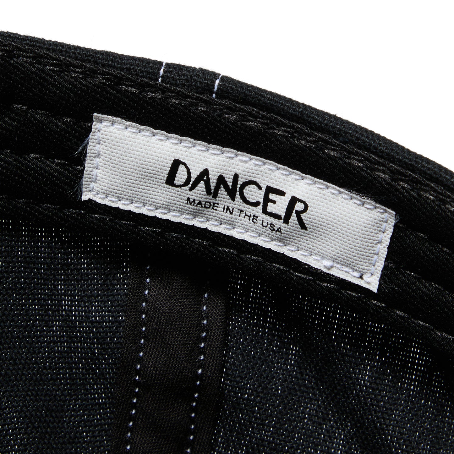 Dancer OG Logo Dad Cap (Black/White Stitch)