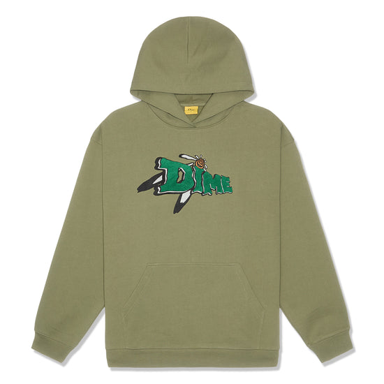 Dime Encino Chenille Hoodie (Army Green)