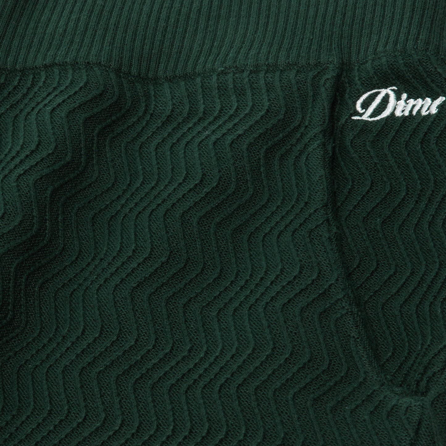 Dime Wave Cable Knit Shorts (Forest)