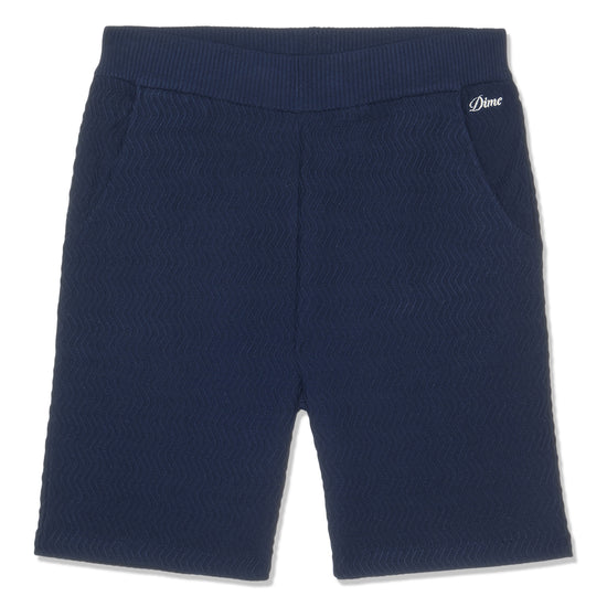 Dime Wave Cable Knit Shorts (Navy)