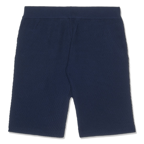 Dime Wave Cable Knit Shorts (Navy)