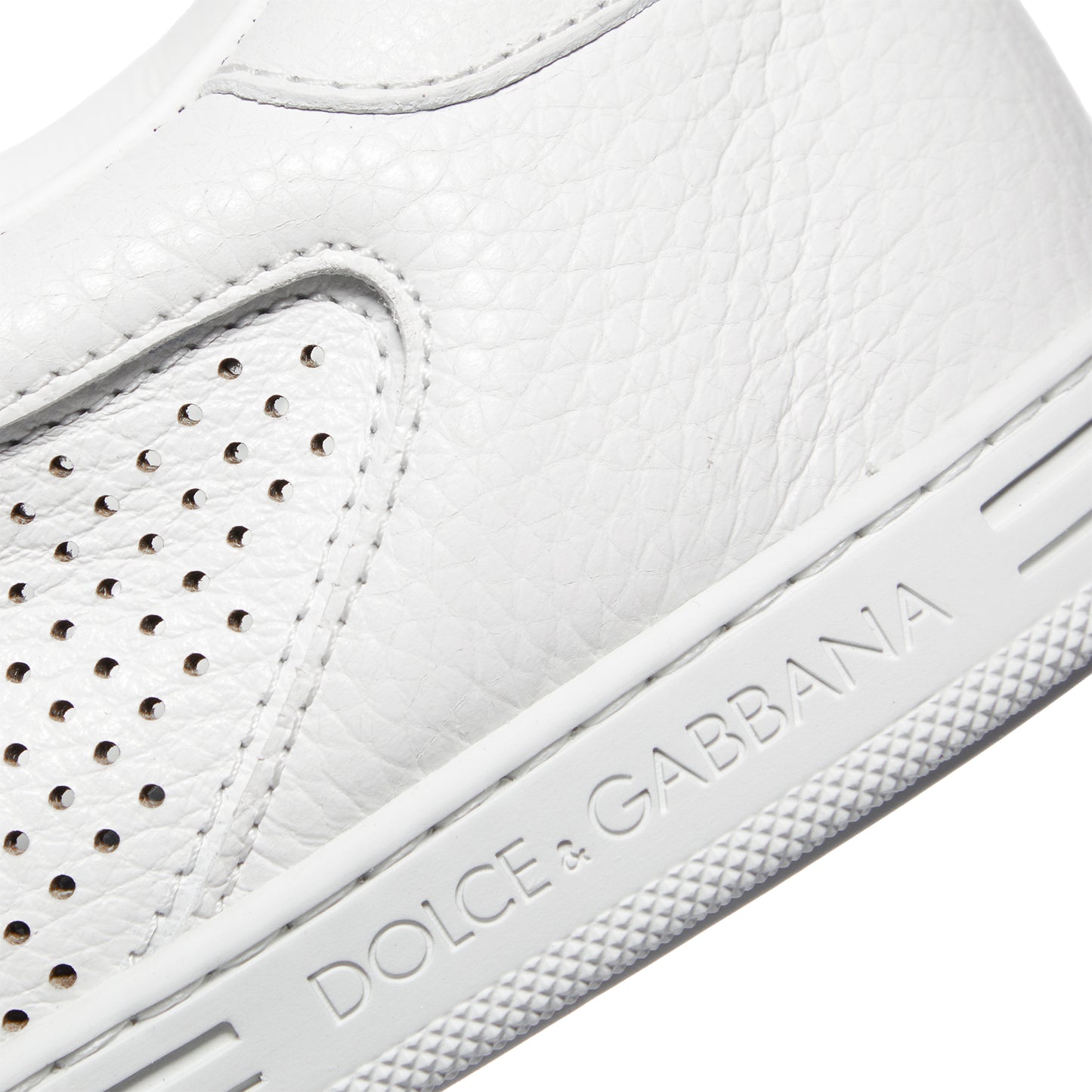Dolce & Gabbana Perforated Low Top Sneakers (White)
