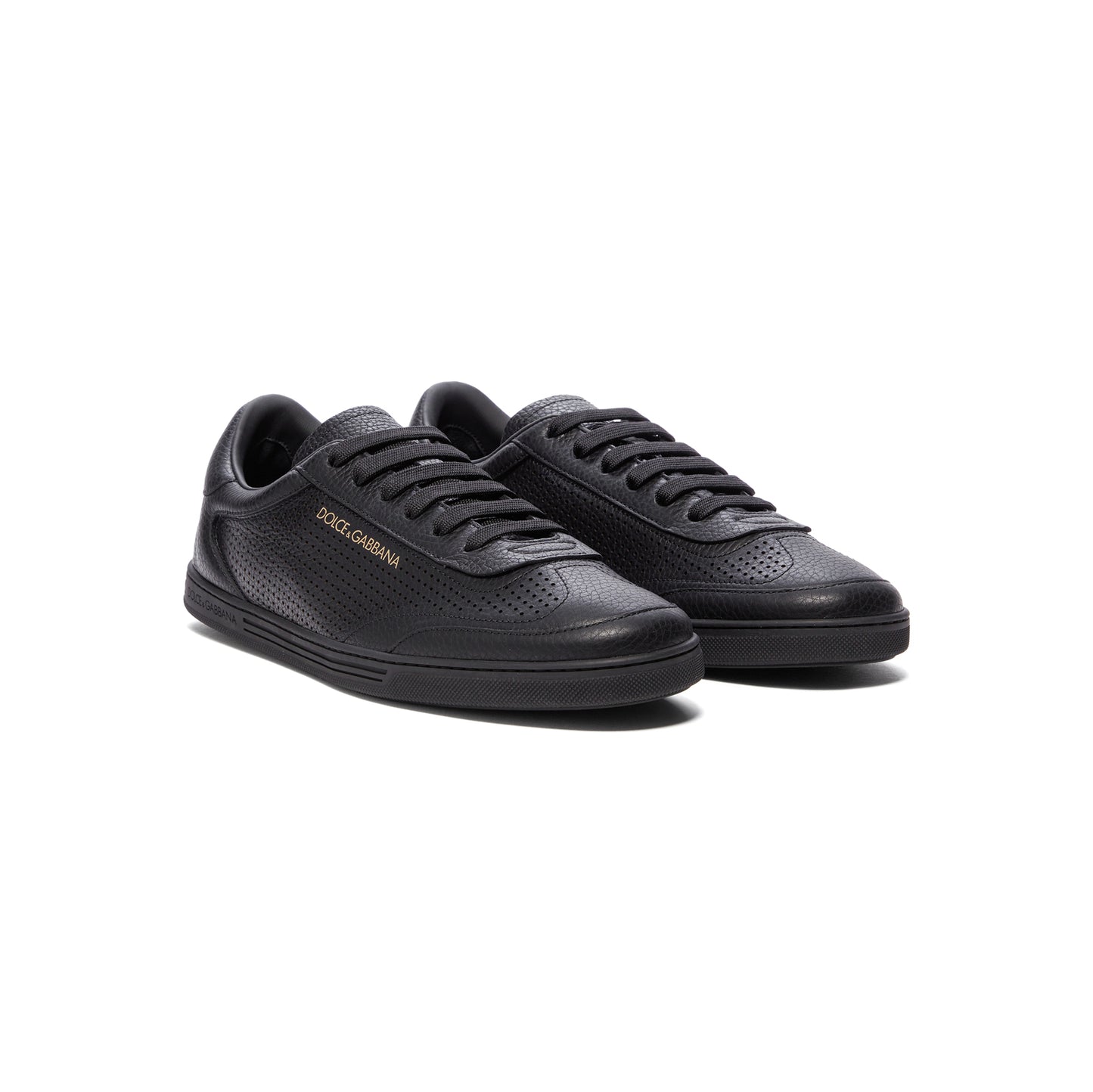Dolce & Gabbana Perforated Low Top Sneakers (Black)
