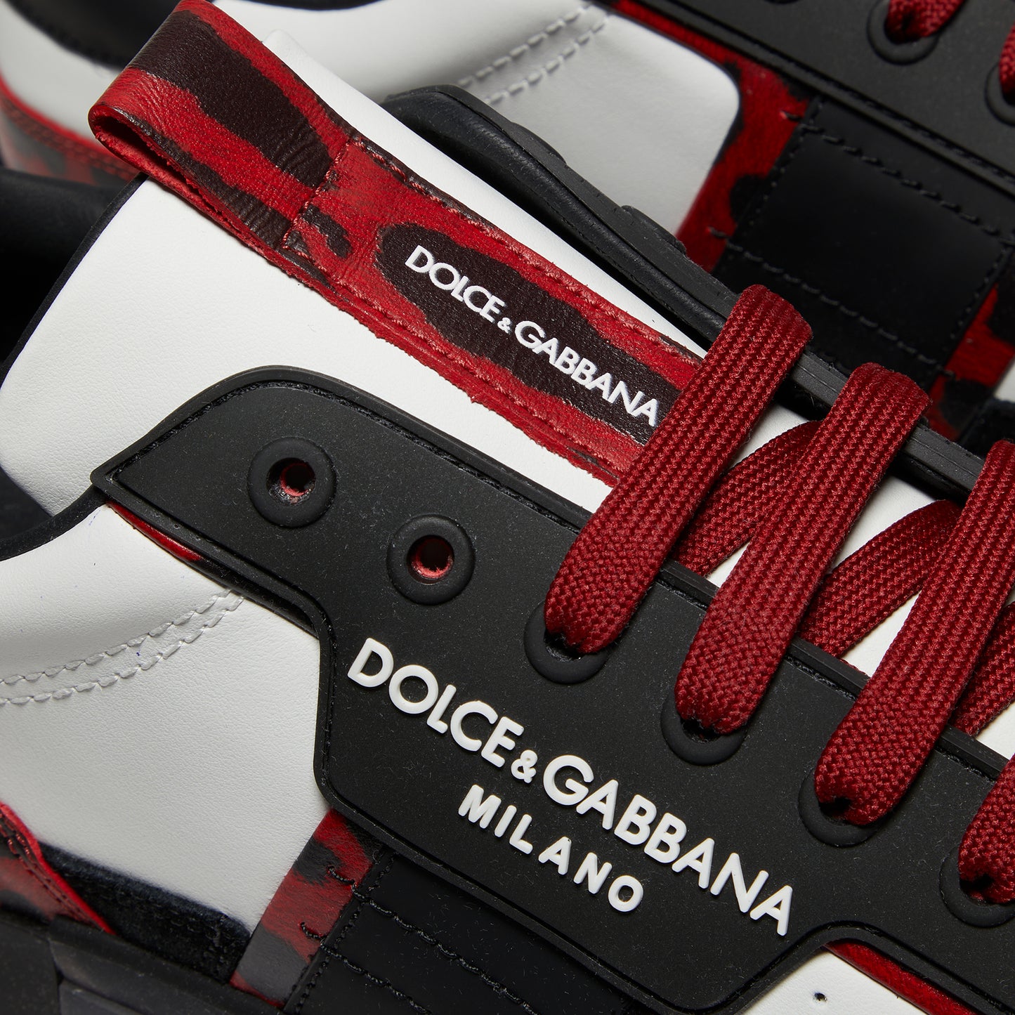 Dolce & Gabbana Custom 2.ZERO Sneaker (Black Leopard/Red)