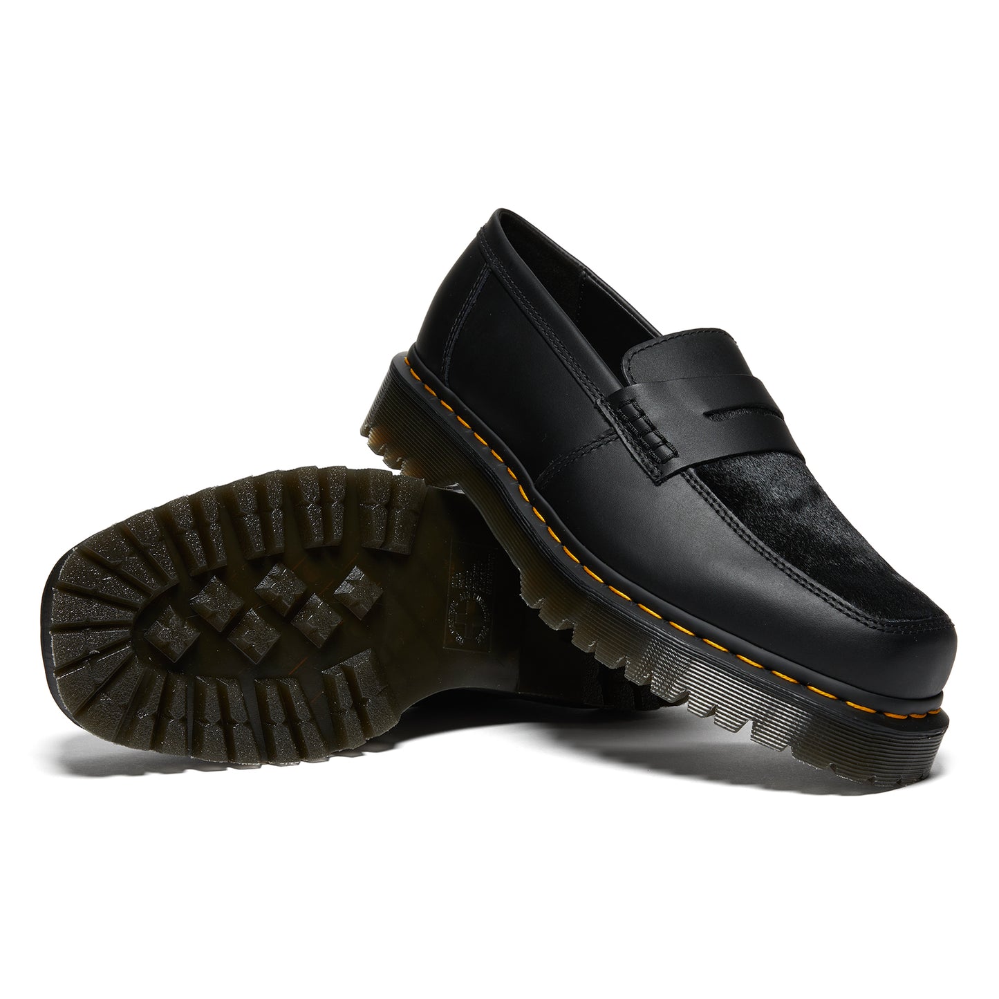 Dr. Martens Penton Bex Squared shoe (Black Danubio/Black Hair On)
