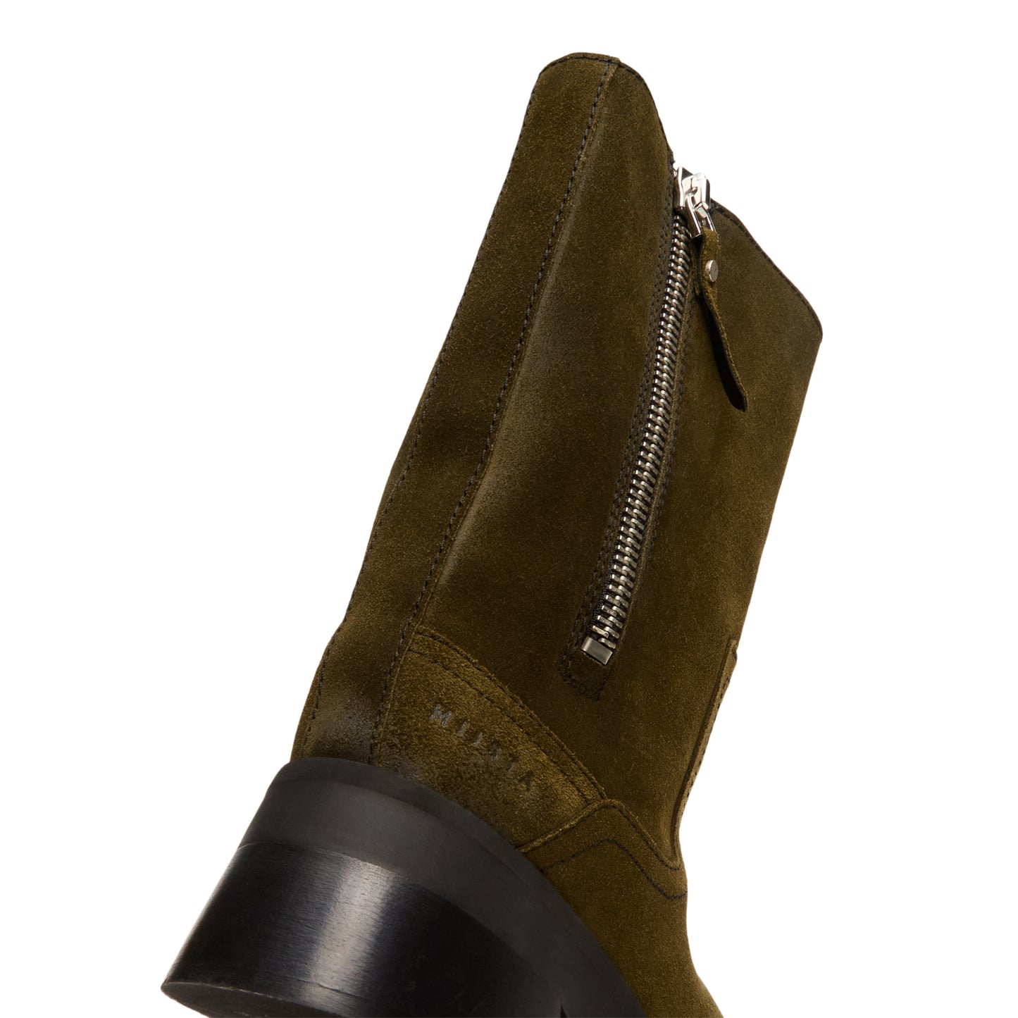 Miista Gunda Khaki Suede Ankle Boots (Khaki)