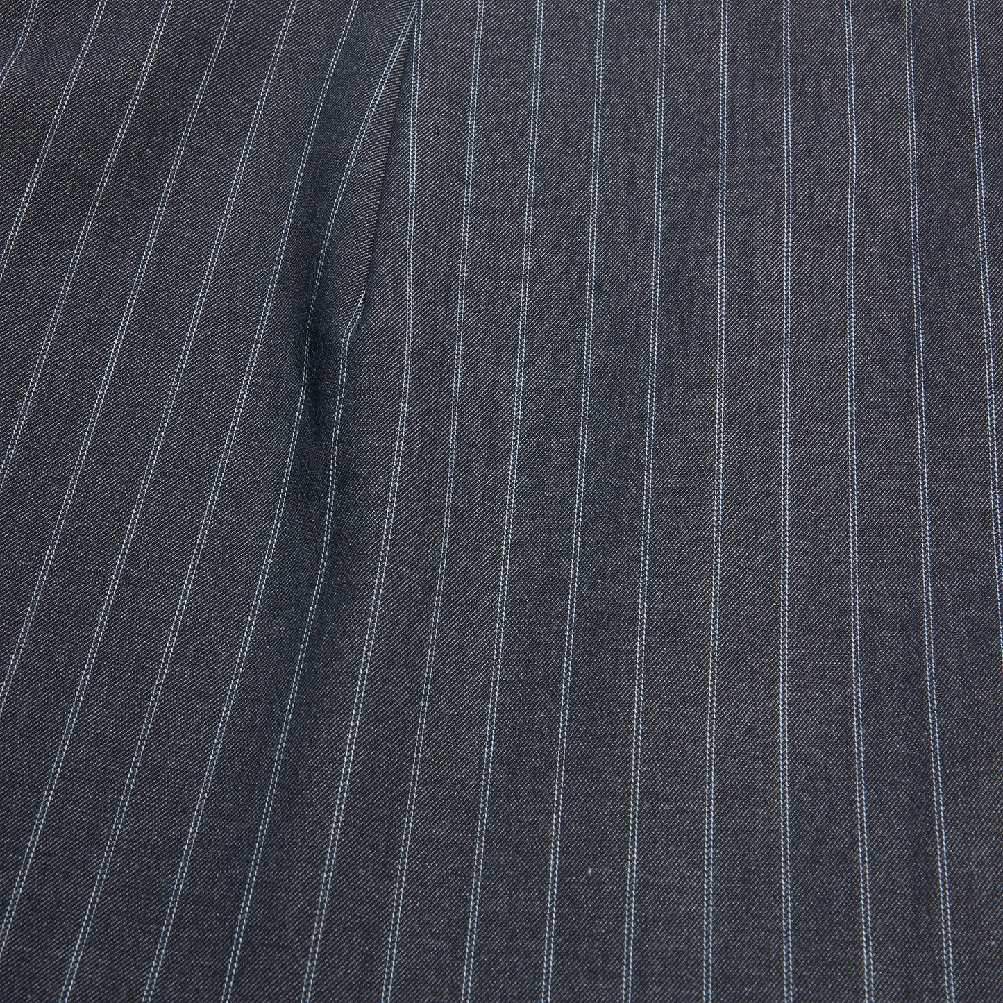 GANNI Stretch Stripe Flounce Mini Skirt (Gray Pinstripe)