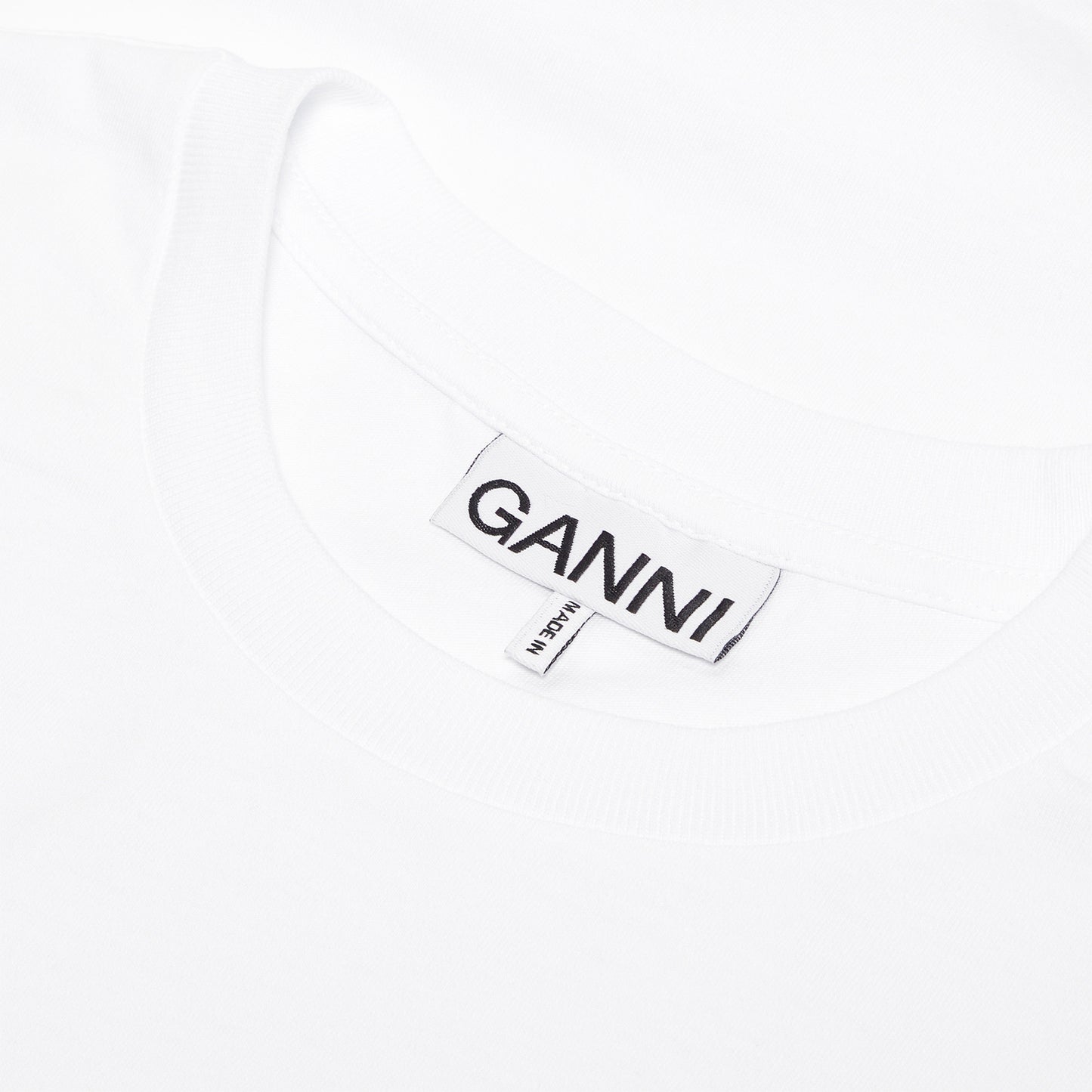 GANNI Basic Jersey Cats Relaxed T-shirt (Bright White)