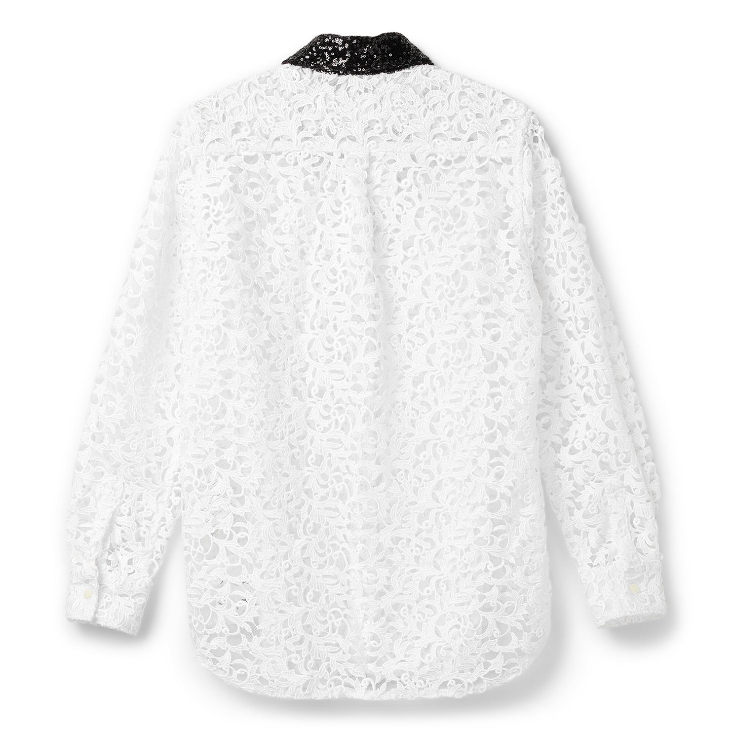 Comme Des Garcons Gipure Lace Shirt (White/Black)