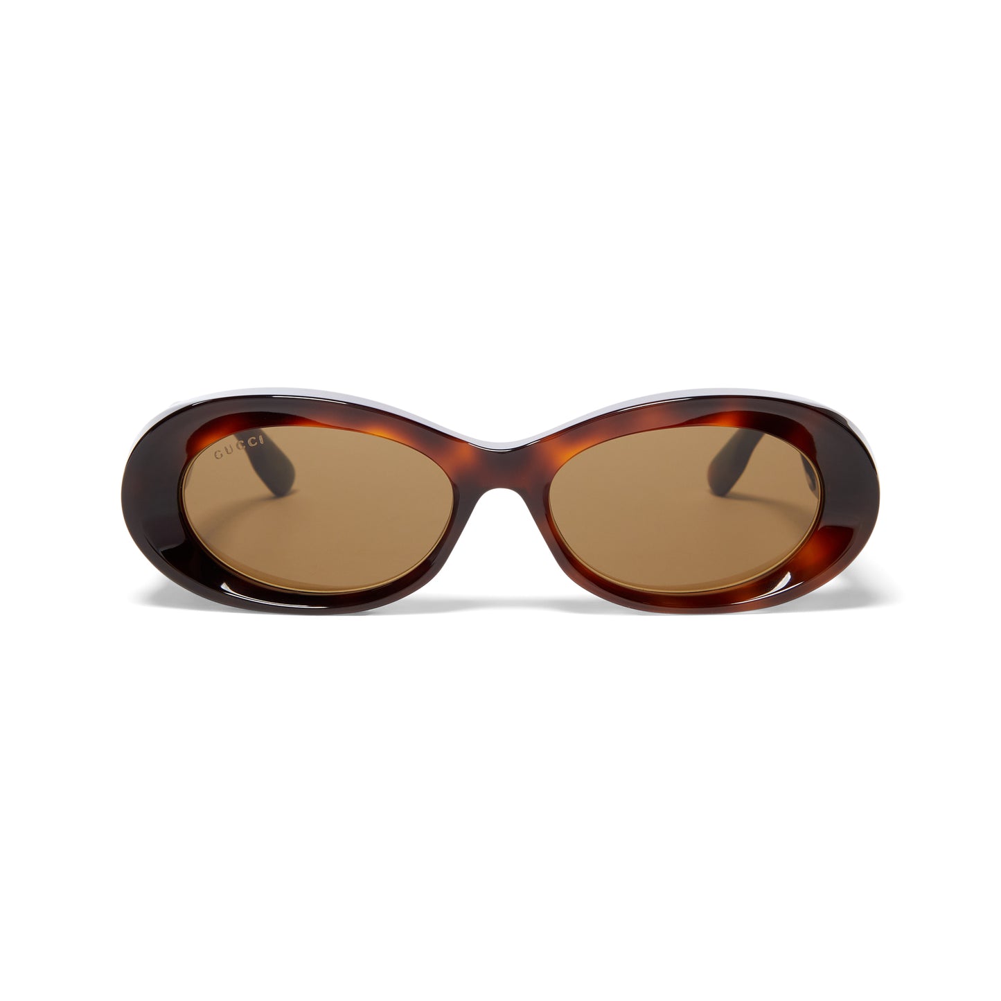 Gucci Oval Havana Sunglasses (Havana/Brown)