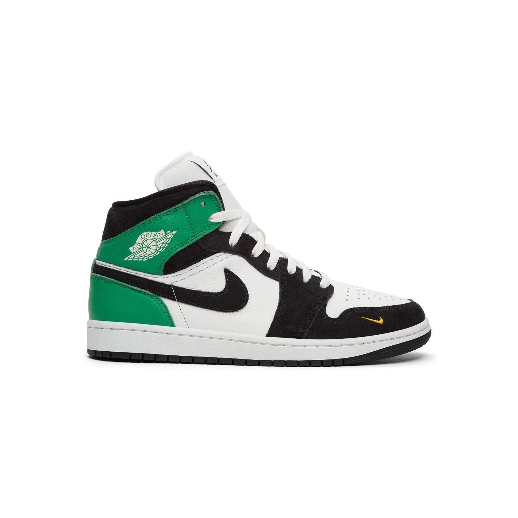Air Jordan 1 Mid SE (Summit White/Black-Lucky Green) – CNCPTS