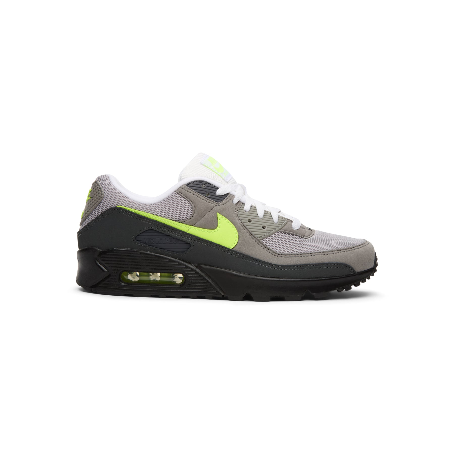 Nike White Black Sneakers with Neon Yellow Accents Air Ghost Racer  main image 3
