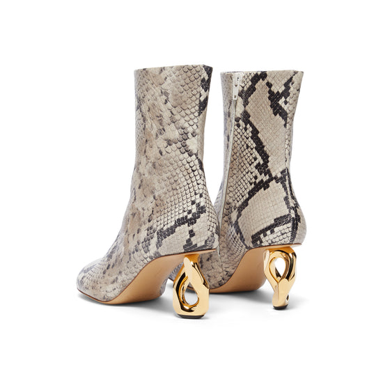JW Anderson Chain Heel Ankle Boot (Natural)