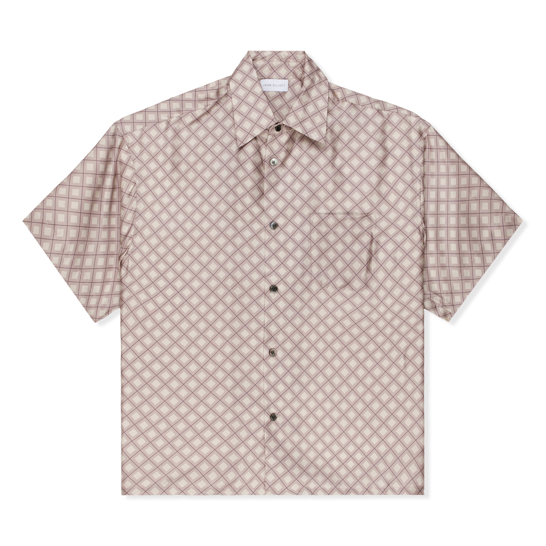 John Elliott Silk Short Sleeve Button Up (Haze Tile) – Concepts