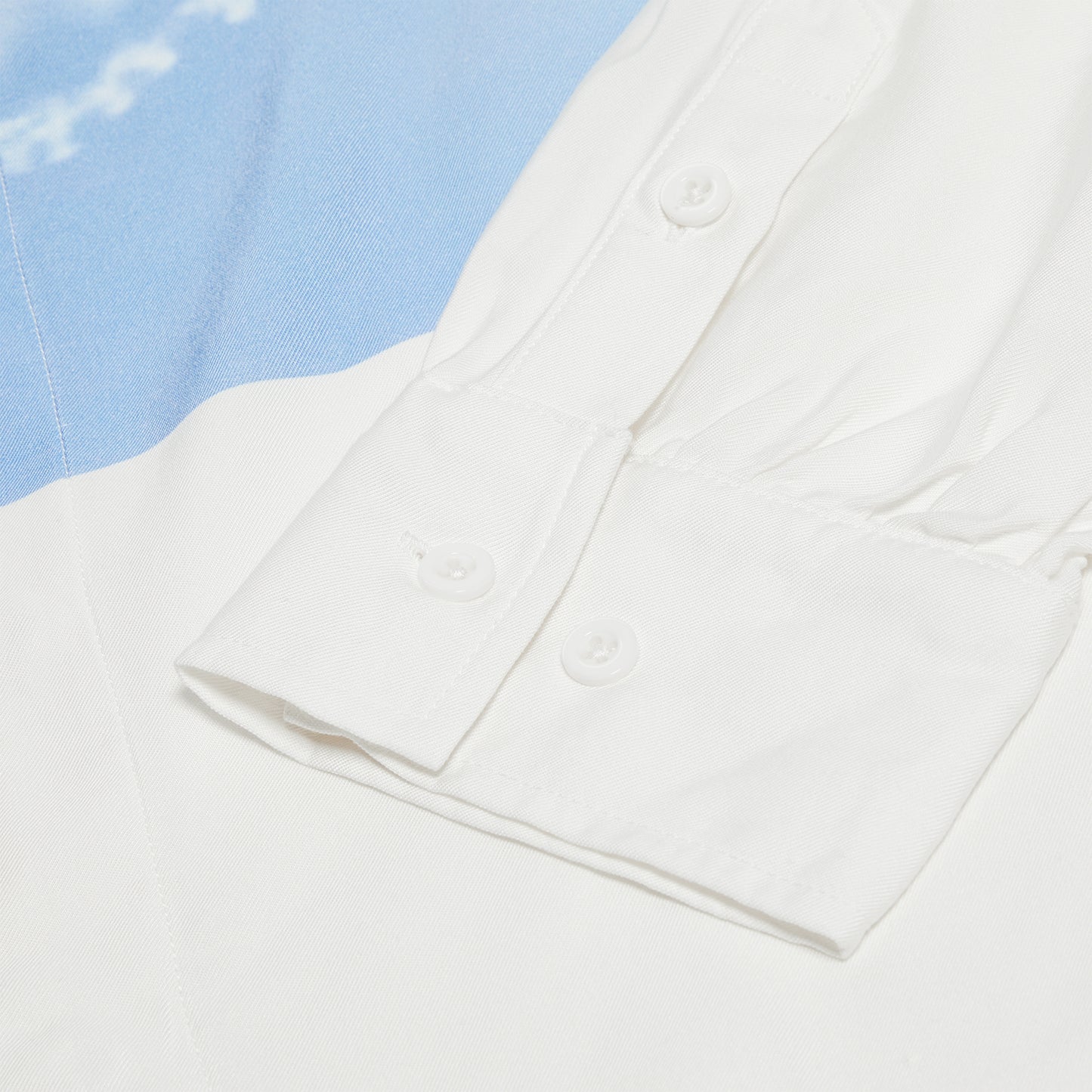 Jungles x Skylab Radio Cloud Smile Long Sleeve Button Up Shirt (White)