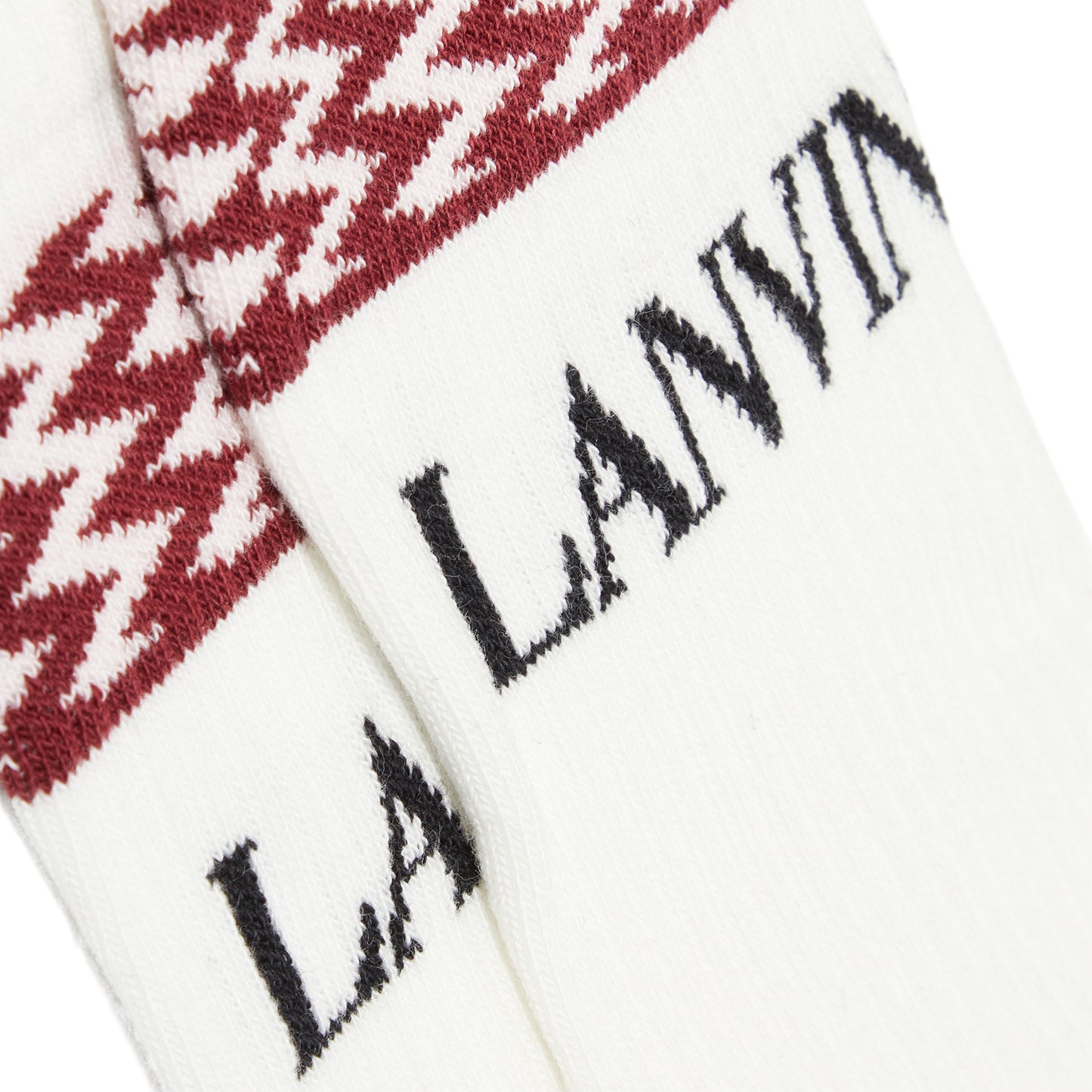 Lanvin Logo Crew Socks (Pink/Redwood)