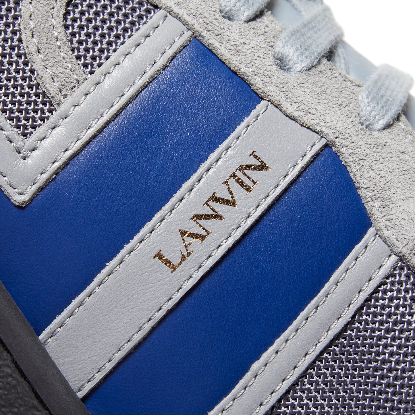 Lanvin Clay Low Top Sneakers (Anthracite/Blue)