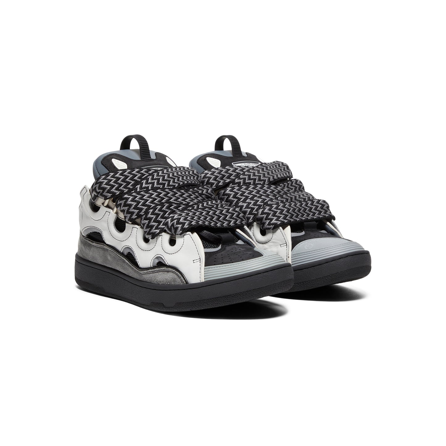 Lanvin Curb Sneakers (White/Anthracite)