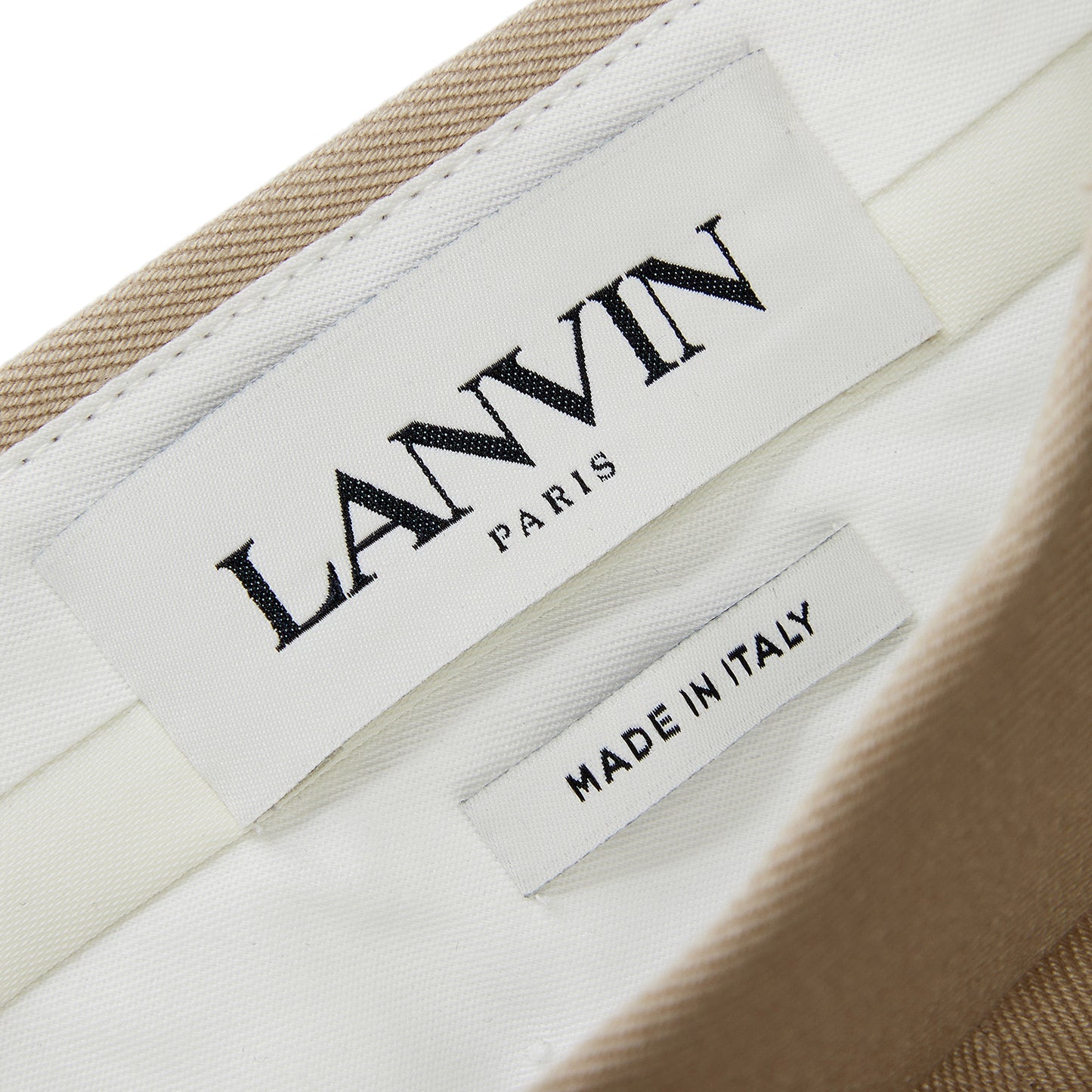 Lanvin Womens Wide Leg High Waist Pant (Beige)
