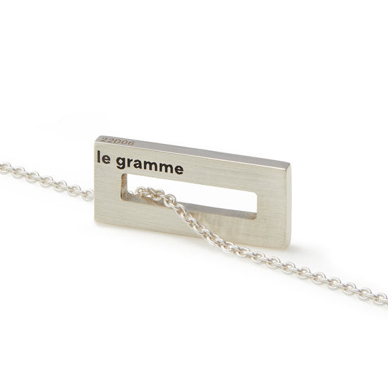 Le Gramme 1.5g Polished and Brushed Sterling Silver Necklace (Silver)