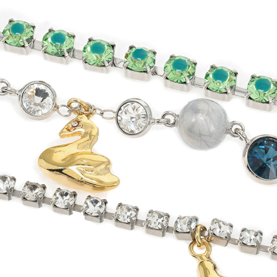 MARNI Animal Pendant Layered Necklace (Emerald)
