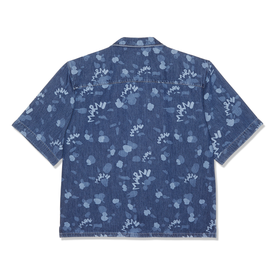 MARNI Boxy Short Sleeve Shirt (Iris Blue)