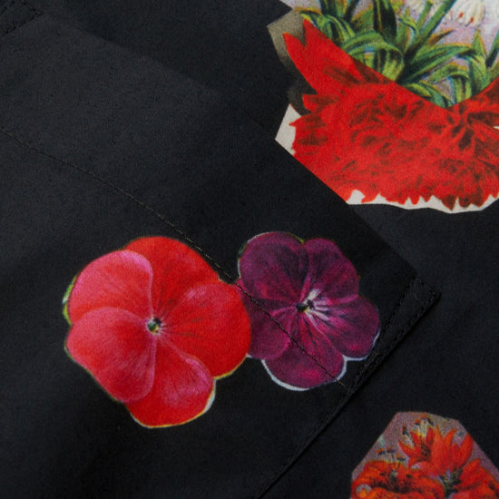 MARNI Floral Print Short Sleeve Shirt (Black)