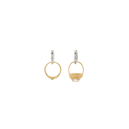 MARNI Mismatched Ring Hoop Earrings (Deep Gold)
