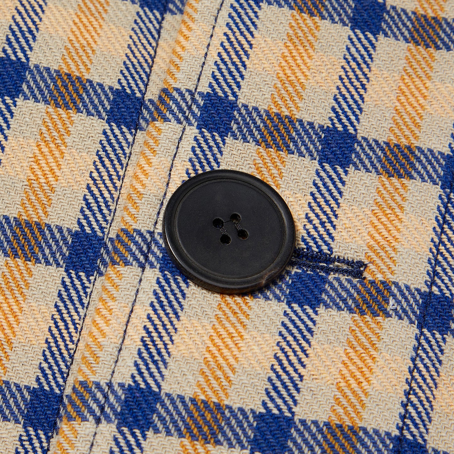 MARNI Wool Checkered Reversible Coat (Cornflower)