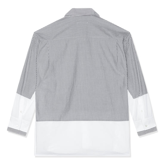 MM6 Maison Margiela Spliced Long-sleeve Shirt (Dark Grey/White)