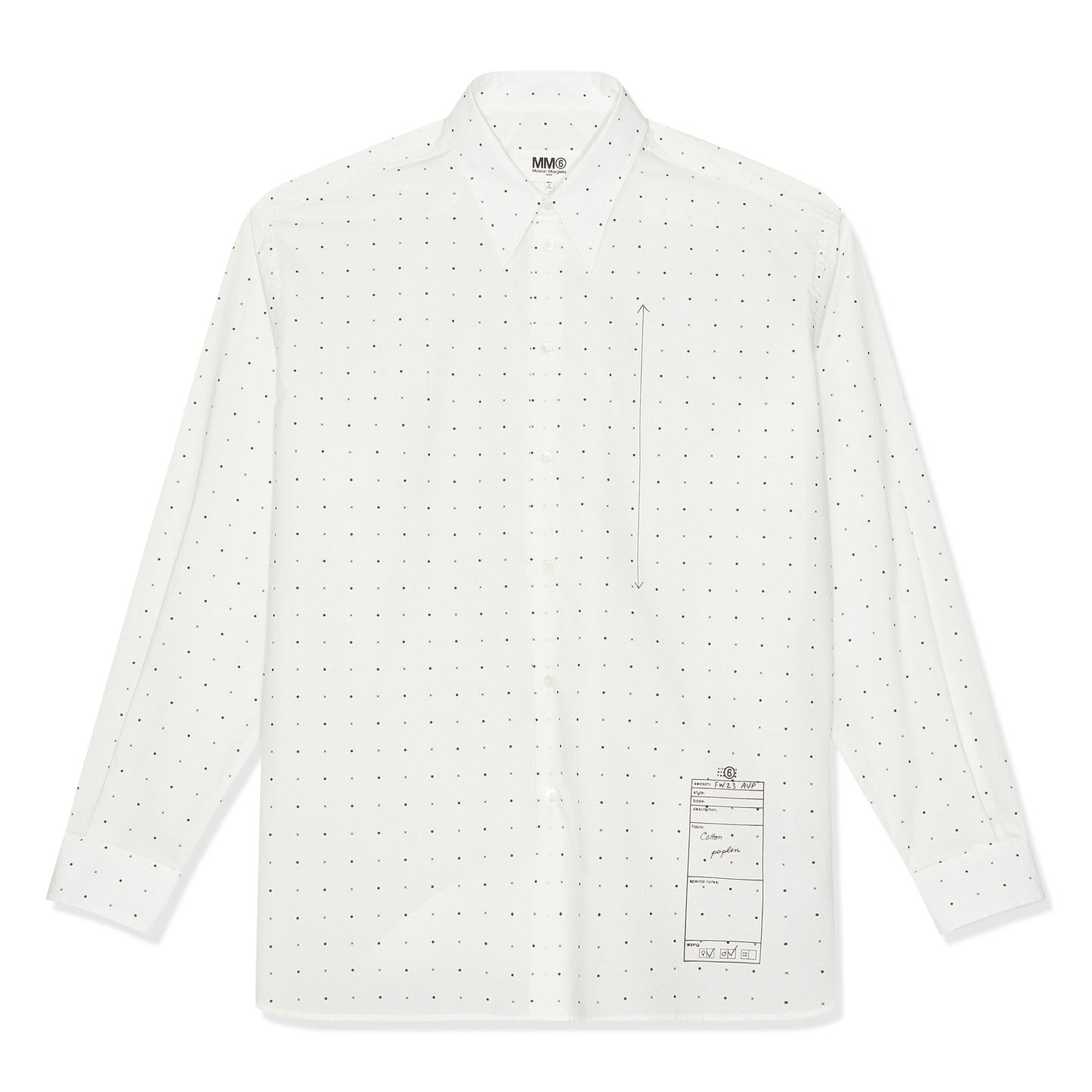 MM6 Maison Margiela Dots Long-Sleeved Shirt (White)