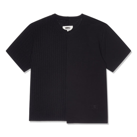 MM6 Maison Margiela Rib Knit T-Shirt (Black)