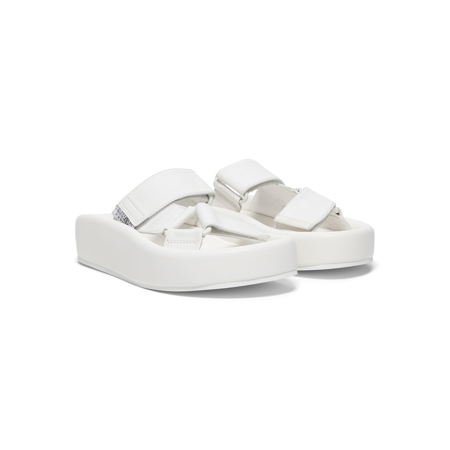 MM6 Maison Margiela Webbing Slip On Platform Sandal (White)