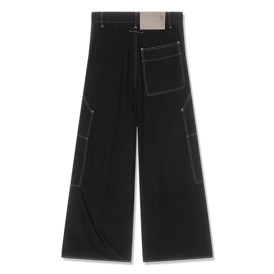 MM6 Maison Margiela Womens Wide Leg Overdyed Jeans (Black)