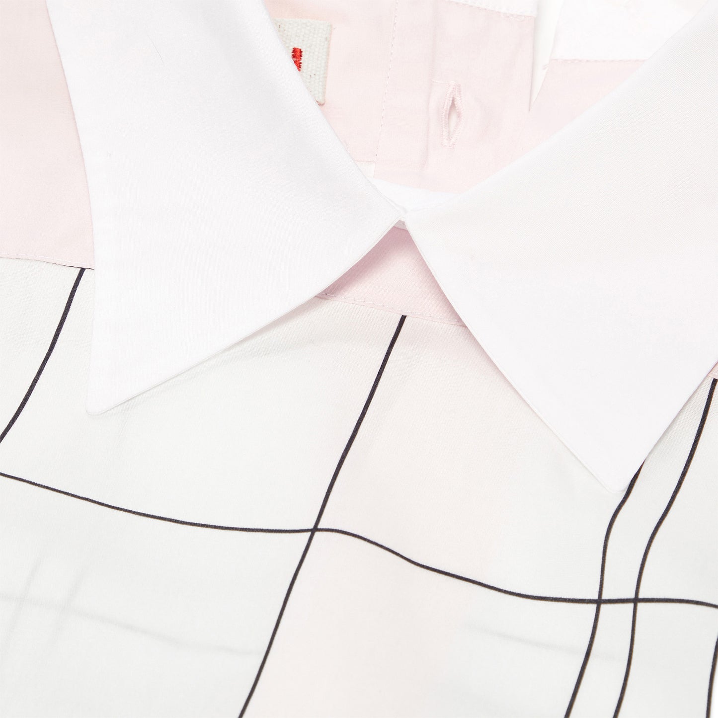 MARNI Womens Checked Cotton-Poplin Shirt (Stone White)