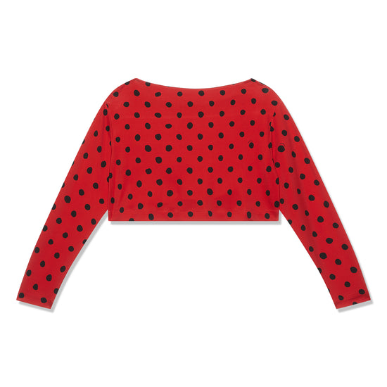 Marni Womens Polka Dot Crop Top (Red)