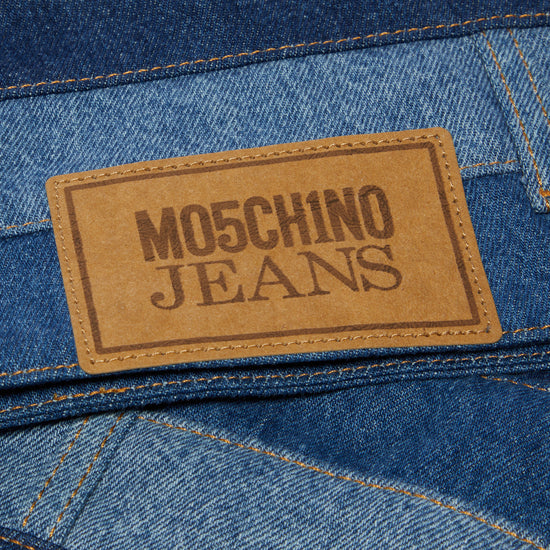 Moschino Jeans Patchwork Miniskirt (Fantasy Print Multi)