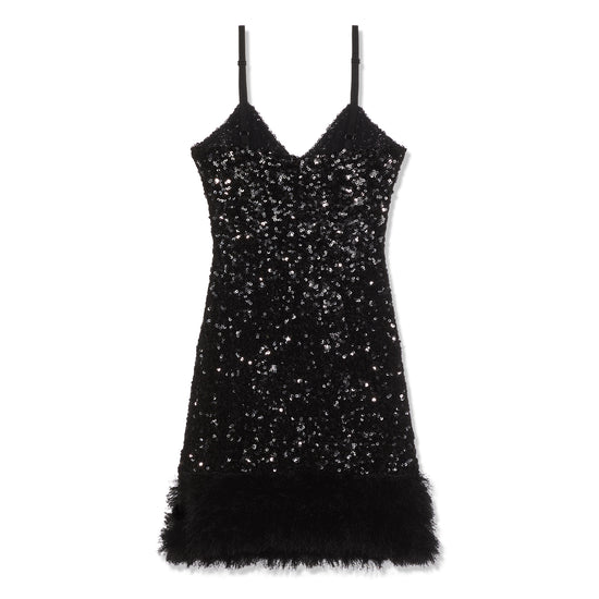 Moschino Sequin Mini Dress (Black)