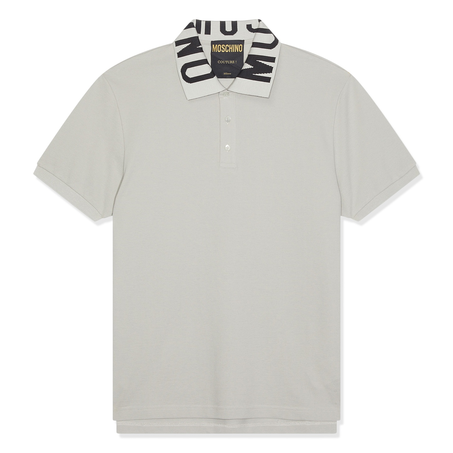 Moschino Cotton Piquet Polo Shirt (Fantasy print Grey)