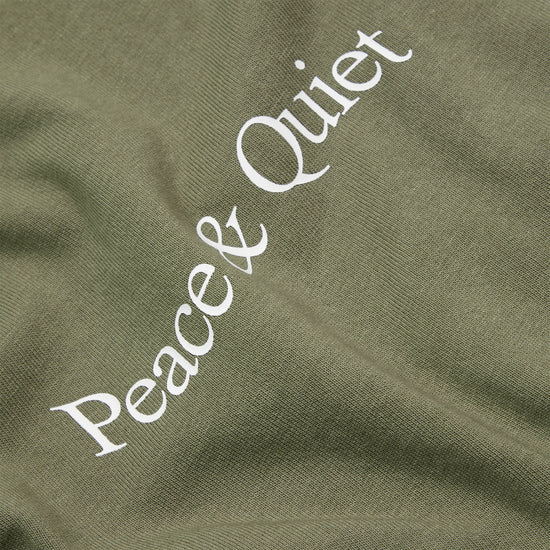 Museum of Peace and Quiet Wordmark T-Shirt (Olive)